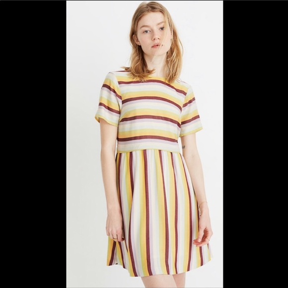 Madewell Striped Scoopback Dress - Picture 2 of 6